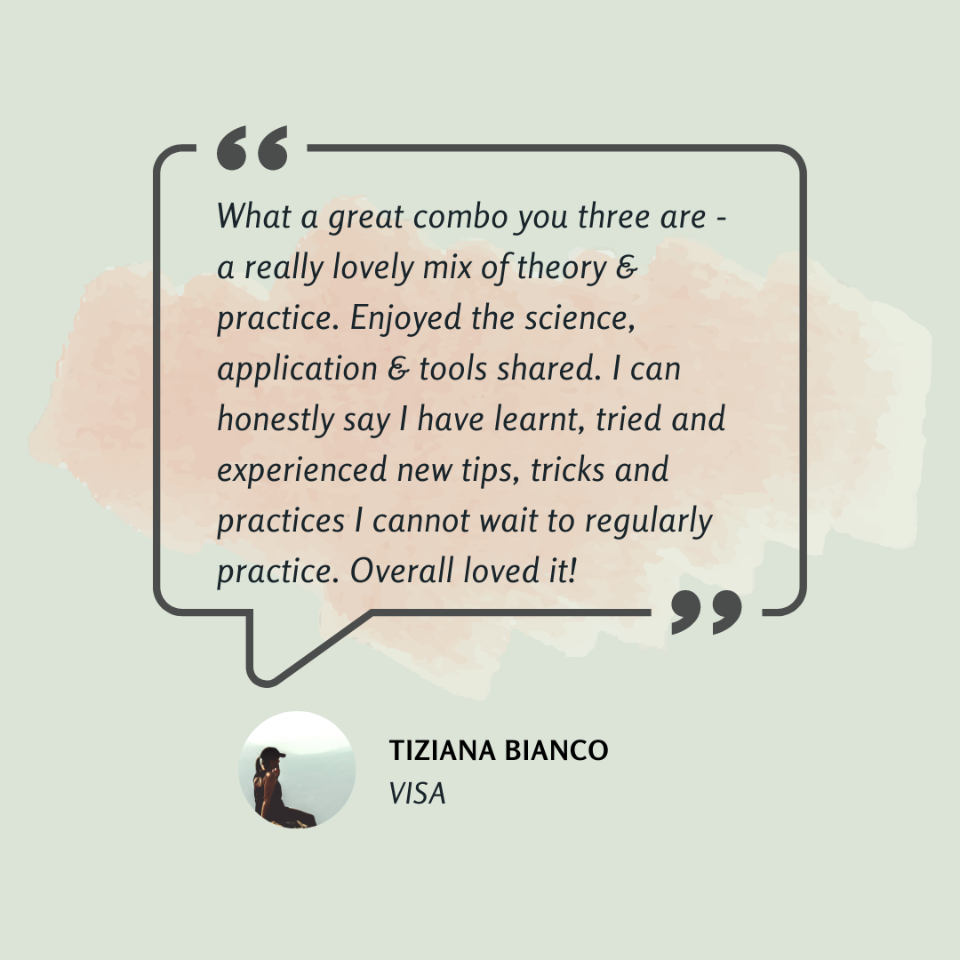 Client testimonial: a great mix of theory and practice